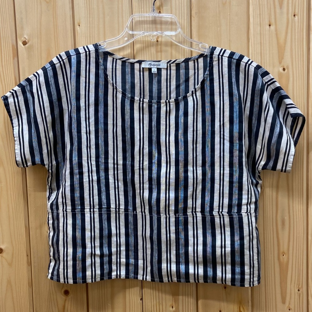 🌈 Madewell Vertical Striped Top w/ Front Pockets